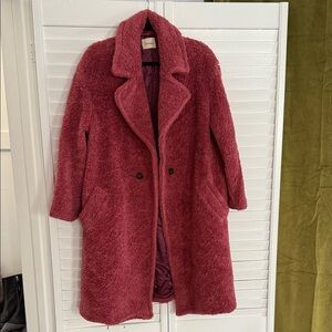 Dixie Teddy Coat in Pink Rose size Medium